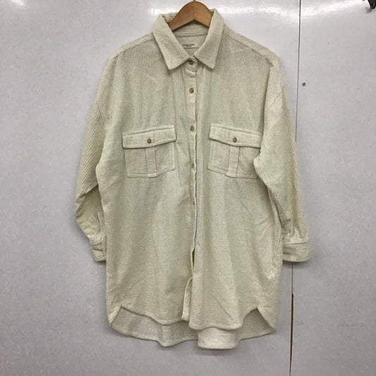 フリークスストア FREAK S STORE シャツ、ブラウス 長袖 コーデュロイシャツ FREE 無地 白 / ホワイト /  レディース USED 古着 中古 10140590