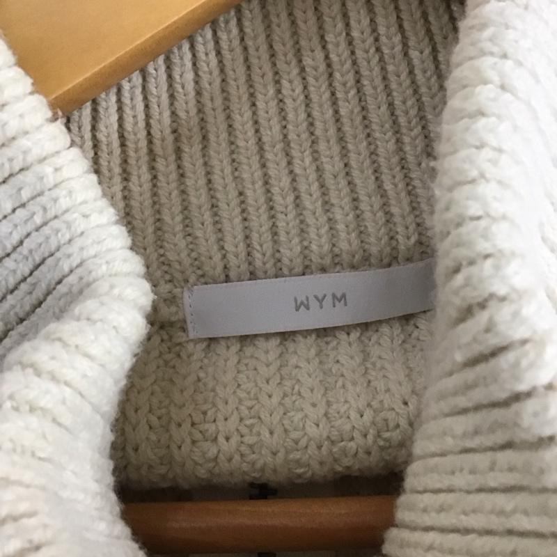 ウィム バイ リドム WYM LIDNM ニット、セーター 長袖 長袖ニット ジップアップニット セーター M 無地 アイボリー / アイボリー /  メンズ USED 古着 中古 10144766