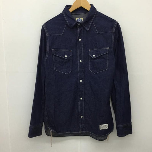 ネイキッドサン naked sun シャツ、ブラウス 長袖 M 無地 インディゴ / インディゴ /  メンズ USED 古着 中古 10138268