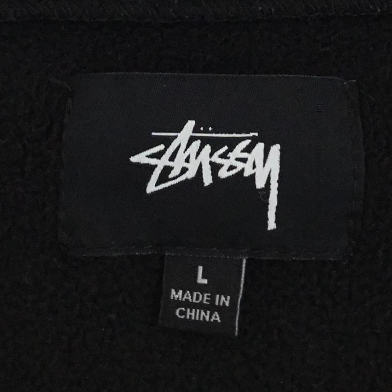 ステューシー STUSSY ジャケット、上着 ジャケット、ブレザー フリースジャケット L ロゴ、文字 黒 / ブラック /  メンズ USED 古着 中古 10138705