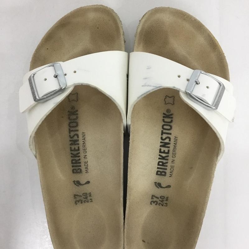 ビルケンシュトック BIRKENSTOCK サンダル サンダル MADRID 24 37 24.0cm ロゴ、文字 白 / ホワイト /  レディース USED 古着 中古 10124372