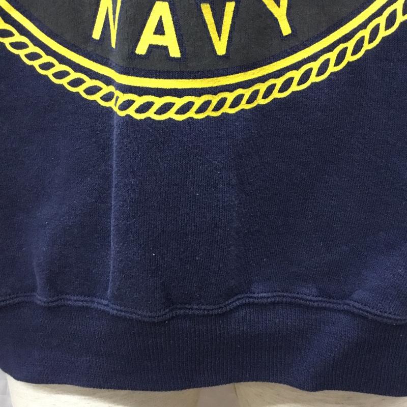 古着 USED トレーナー 長袖 ミリタリー トレーナー u.s.navy 古着 クルーネック スウェット ロゴ、文字 紺 / ネイビー /  メンズ USED 古着 中古 10121926