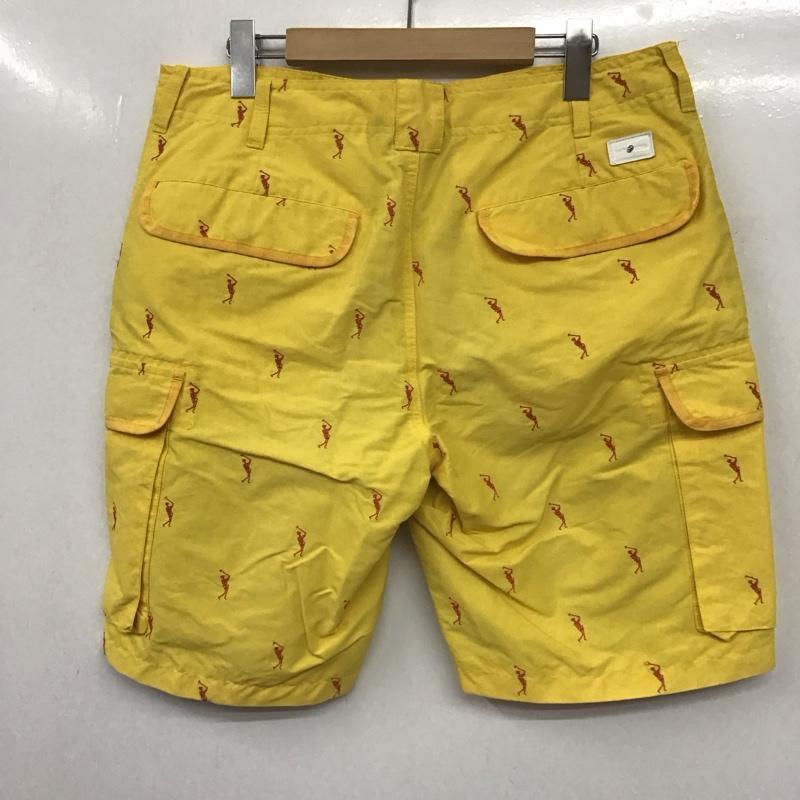 マークアンドロナ MARK&LONA パンツ ショートパンツ ショートパンツ ハーフパンツ カジュアルパンツ L ロゴ、文字 黄 / イエロー /  メンズ USED 古着 中古 10138181