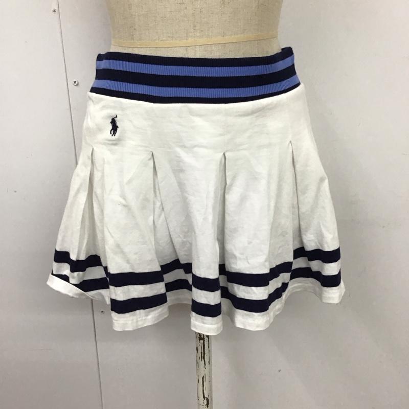 ポロラルフローレン POLO RALPH LAUREN スカート ミニスカート プリーツ L ワンポイント 白 / ホワイト / X 紺 / ネイビー / X 水色 / ライトブルー /  レディース USED 古着 中古 10118838