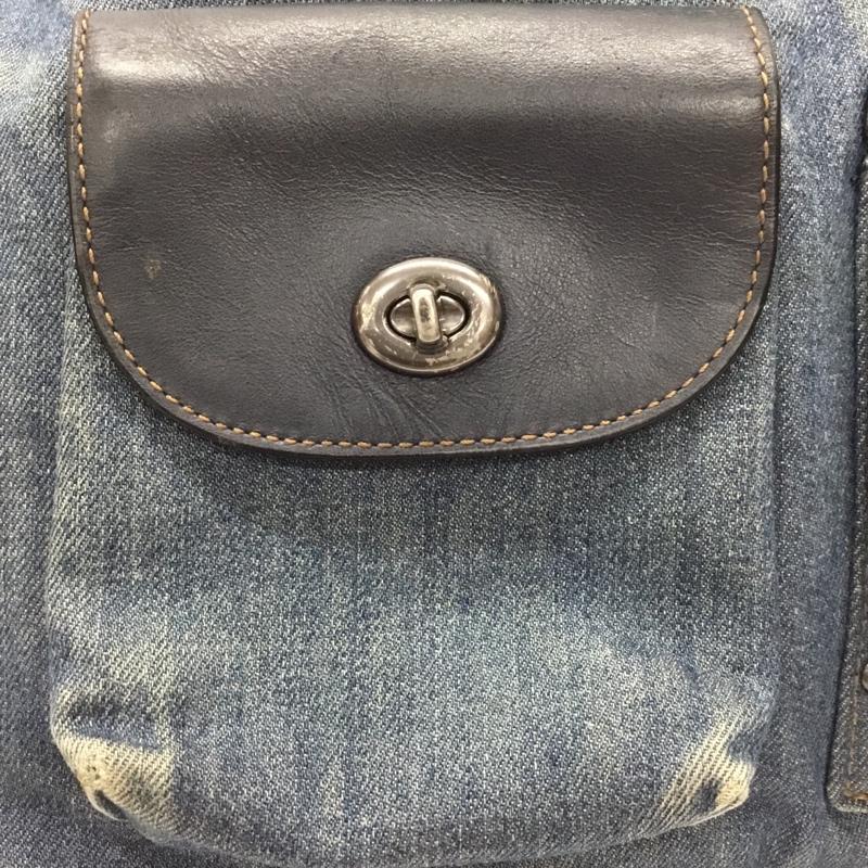 コーチ COACH リュックサック、デイパック リュックサック、デイバッグ F57905 デニム ロゴ、文字 紺 / ネイビー / X 青 / ブルー /  レディース USED 古着 中古 10107603