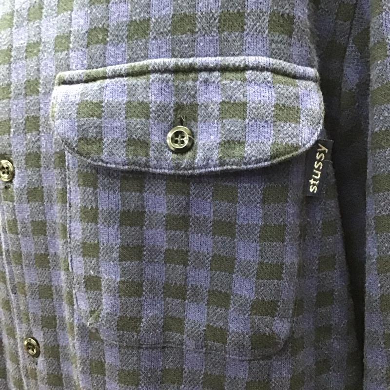 ステューシー STUSSY シャツ、ブラウス 長袖 長袖シャツ カラーシャツ ポケットシャツ 長袖カットソー チェックシャツ L チェック マルチカラー / マルチカラー /  メンズ USED 古着 中古 10117436