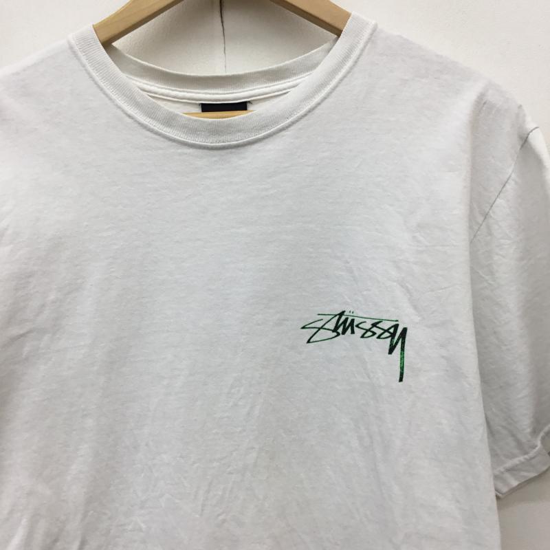 ステューシー STUSSY Tシャツ 半袖 M ロゴ、文字 白 / ホワイト /  メンズ USED 古着 中古 10141214