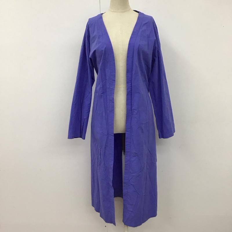 ローズバッド ROSE BUD カーディガン 長袖 600-9120013 ガウンコート ロング丈 FREE 無地 青 / ブルー /  レディース USED 古着 中古 10116470