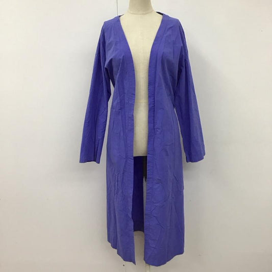 ローズバッド ROSE BUD カーディガン 長袖 600-9120013 ガウンコート ロング丈 FREE 無地 青 / ブルー /  レディース USED 古着 中古 10116470