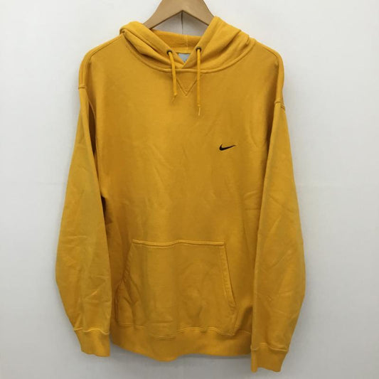 ナイキ NIKE パーカー 長袖 パーカー M ロゴ、文字 X ワンポイント X 刺繍 黄 / イエロー / X 黒 / ブラック /  メンズ USED 古着 中古 10136367