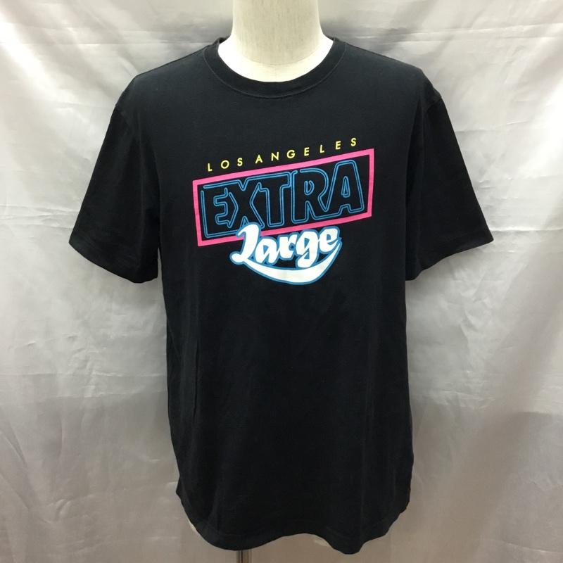 エクストララージ XLARGE Tシャツ 半袖 半袖カットソー プリントTシャツ クルーネックカットソー M ロゴ、文字 黒 / ブラック /  メンズ USED 古着 中古 10118658