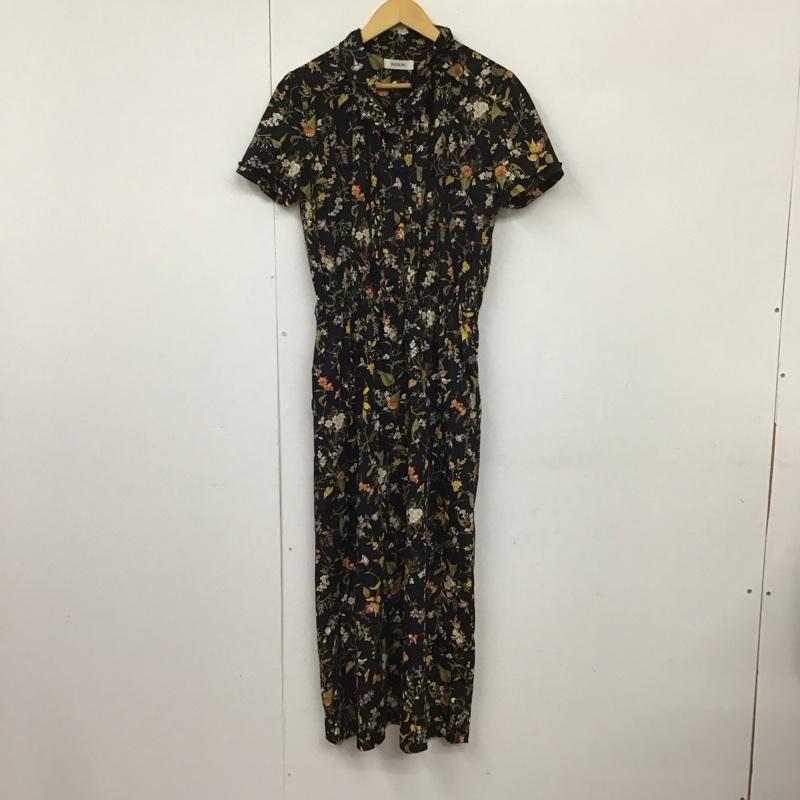 インゲボルグ INGEBORG ワンピース ロングスカート 総柄 黒 / ブラック /  レディース USED 古着 中古 10130528