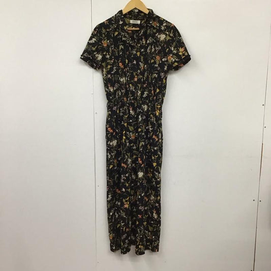 インゲボルグ INGEBORG ワンピース ロングスカート 総柄 黒 / ブラック /  レディース USED 古着 中古 10130528