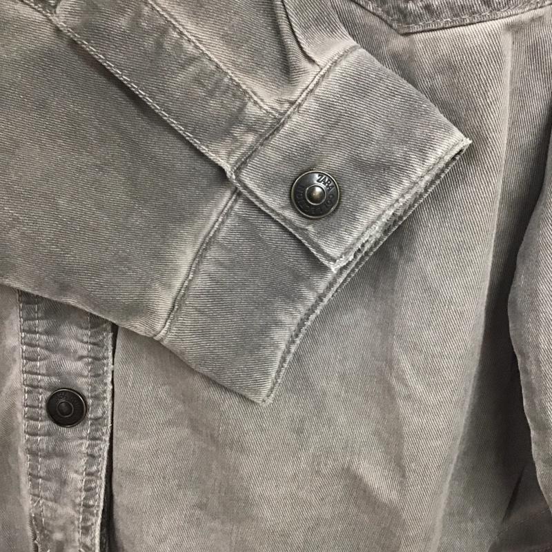 ザラ ZARA シャツ、ブラウス 長袖 長袖シャツ 無地シャツ カラーシャツ L 無地 灰 / グレー /  レディース USED 古着 中古 10136442