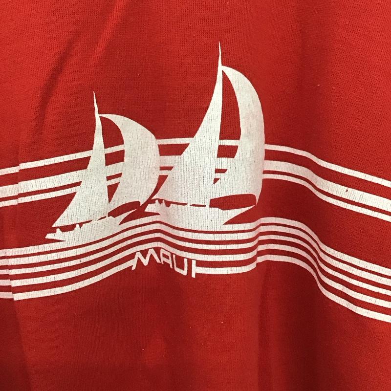 クレイジーシャツ crazy shirts トレーナー 長袖 長袖トレーナー スウェット クルーネック プルオーバー XL プリント 赤 / レッド /  メンズ USED 古着 中古 10142367