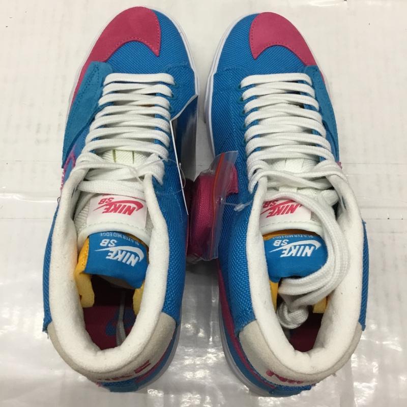 ナイキ NIKE スニーカー スニーカー CI3833 400 SB ZOOM BLAZER MID EDGE 28cm 箱有 28.0cm ロゴ、文字 水色 / ライトブルー / X 桃 / ピンク /  メンズ USED 古着 中古 10107861