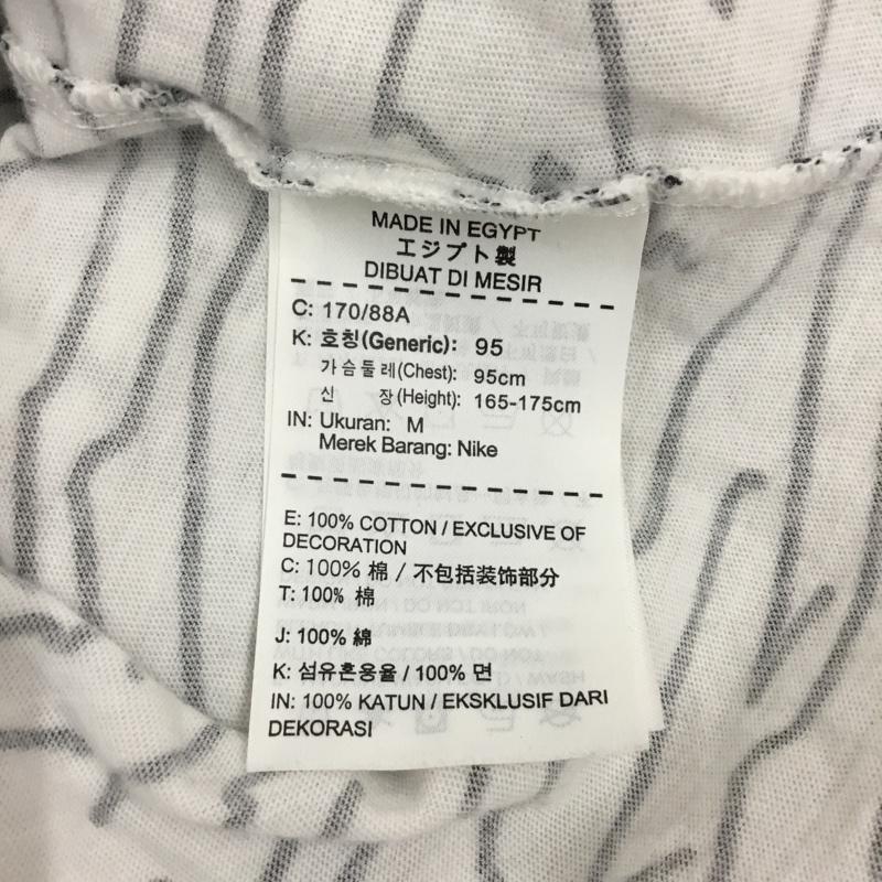 ナイキ NIKE Tシャツ 半袖 半袖カットソー プリントTシャツ クルーネックカットソー スポーツウェア M プリント 白 / ホワイト / X 黒 / ブラック /  メンズ USED 古着 中古 10109462