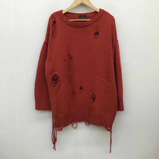 ジーナシス JEANASIS ニット、セーター 長袖 JS064193MN FREE  赤 / レッド /  レディース USED 古着 中古 10140097