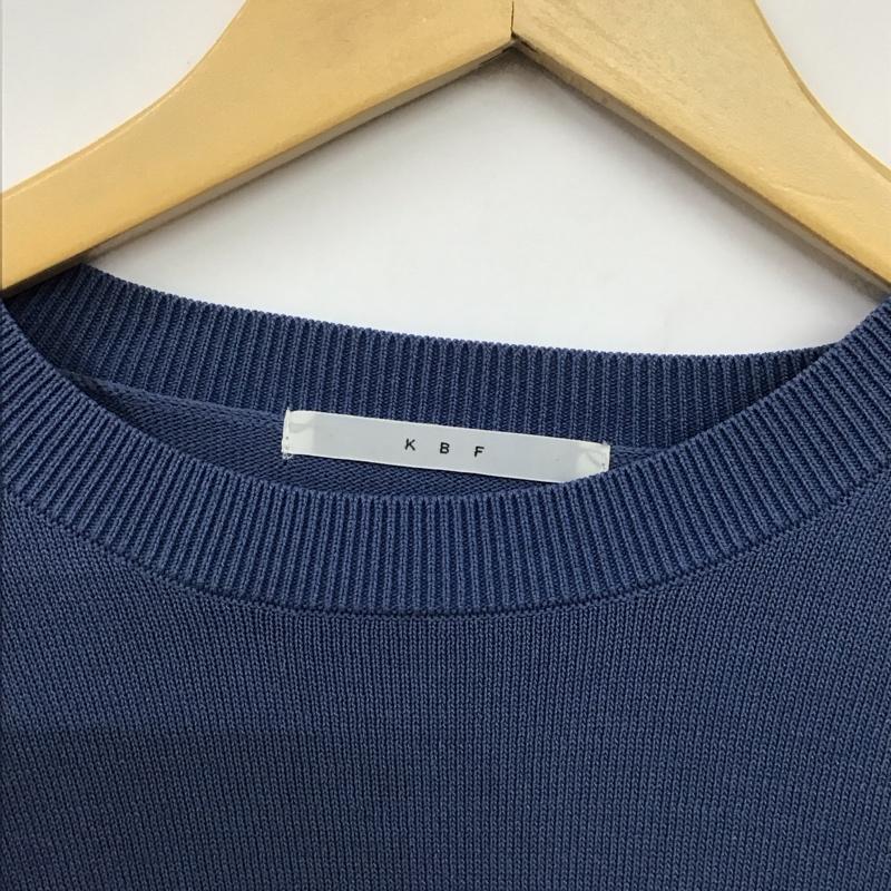 ケービーエフ KBF ニット、セーター 長袖 KB94-22S010 アシンメトリータックニット Sweater 無地 青 / ブルー /  レディース USED 古着 中古 10131664