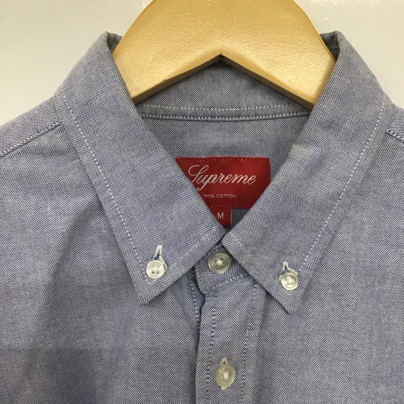 シュプリーム Supreme シャツ、ブラウス 長袖 長袖シャツ 無地シャツ カラーシャツ ボタンダウンシャツ M ロゴ、文字 水色 / ライトブルー /  メンズ USED 古着 中古 10146432