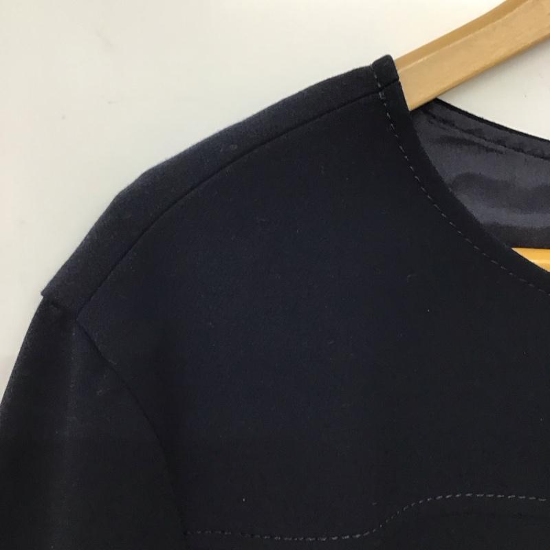 ブルーレーベル・クレストブリッジ BLUE LABEL CRESTBRIDGE ワンピース ひざ丈スカート タグ付 36 無地 紺 / ネイビー /  レディース USED 古着 中古 10151202