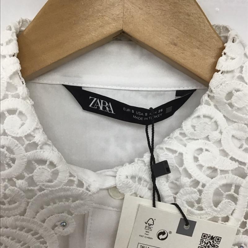 ザラ ZARA シャツ、ブラウス 長袖 S 無地 白 / ホワイト /  レディース USED 古着 中古 10148552