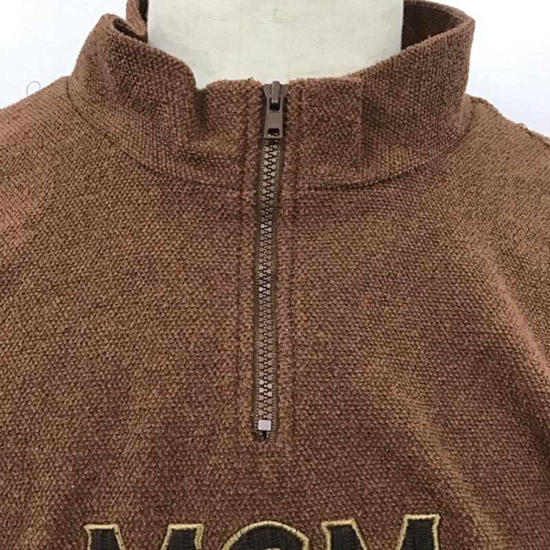 エムシーエム MCM カットソー 長袖 長袖カットソー ジップアップネックカットソー ロングスリーブカットソー ロゴ、文字 茶 / ブラウン /  メンズ USED 古着 中古 10124716