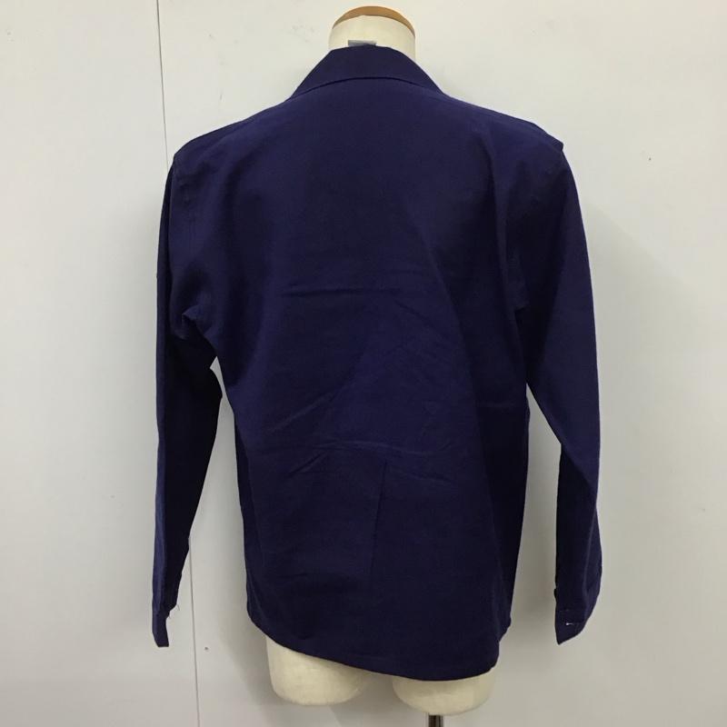 マコバ MACOBER ジャケット、上着 ジャケット、ブレザー ユーロワーク フランス製 コットン シャツジャケット 46 無地 紺 / ネイビー /  メンズ USED 古着 中古 10120205