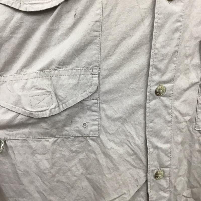 コロンビア Columbia シャツ、ブラウス 長袖 長袖シャツ カラーシャツ ポケットシャツ 長袖カットソー XL ロゴ、文字 灰 / グレー /  メンズ USED 古着 中古 10119939