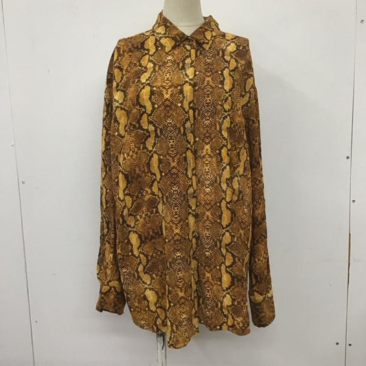 ザラ ZARA シャツ、ブラウス 長袖 8091 710 038 M ヘビ柄 茶 / ブラウン /  レディース USED 古着 中古 10109408