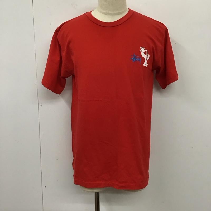 ステューシー STUSSY Tシャツ 半袖 L プリント X ロゴ、文字 赤 / レッド /  メンズ USED 古着 中古 10117210