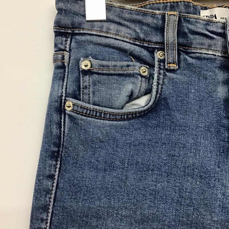 ザラ ZARA パンツ デニム、ジーンズ 38 無地 水色 / ライトブルー /  レディース USED 古着 中古 10141729