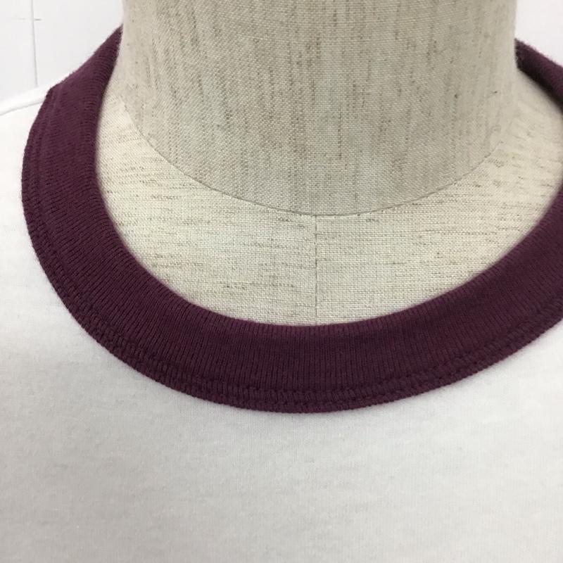 チャンピオン Champion Tシャツ 半袖 C3-V314 MONTANA S ロゴ、文字 白 / ホワイト / X 紫 / パープル /  メンズ USED 古着 中古 10111562