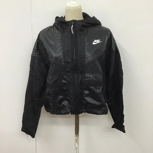 ナイキ NIKE ジャケット、上着 ジャンパー、ブルゾン BY2834-010 ウインドジャケット L ロゴ、文字 X プリント 黒 / ブラック /  レディース USED 古着 中古 10128223