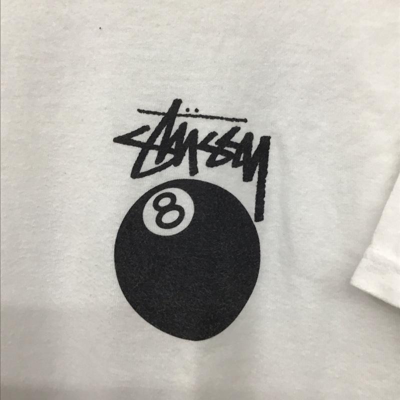 ステューシー STUSSY Tシャツ 半袖 半袖カットソー プリントTシャツ クルーネックカットソー S プリント 白 / ホワイト /  メンズ USED 古着 中古 10136245