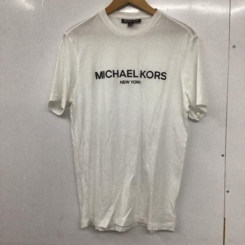 マイケルコース MICHAEL KORS Tシャツ 半袖 半袖カットソー プリントTシャツ クルーネックカットソー XS ロゴ、文字 白 / ホワイト /  メンズ USED 古着 中古 10133254
