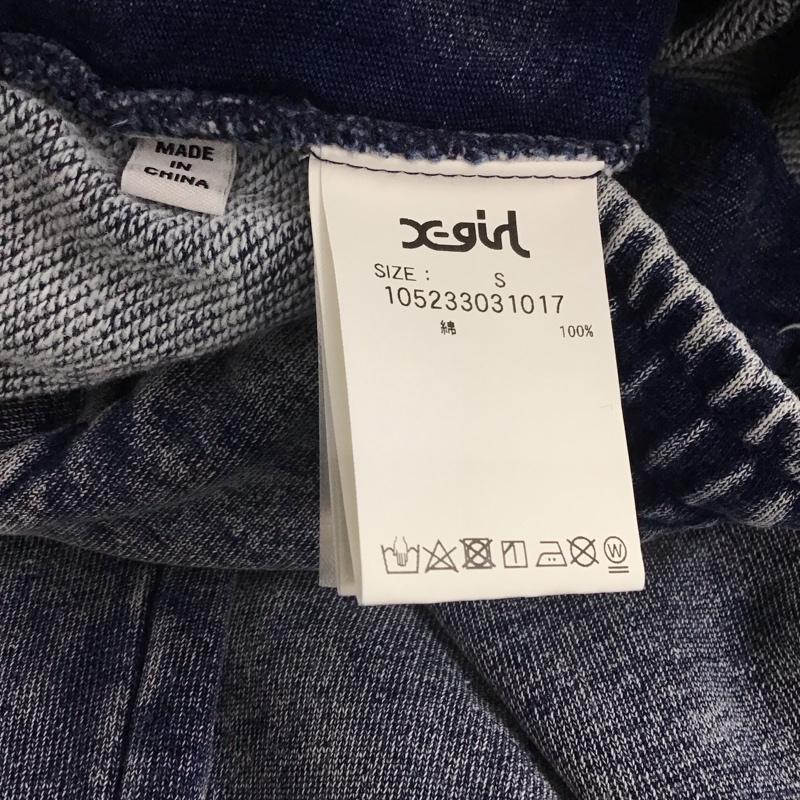 エックスガール X-girl パンツ ワークパンツ、ペインターパンツ スウェットパンツ ワイドパンツ カジュアルパンツ カーゴパンツ S ロゴ、文字 インディゴ / インディゴ /  レディース USED 古着 中古 10145186