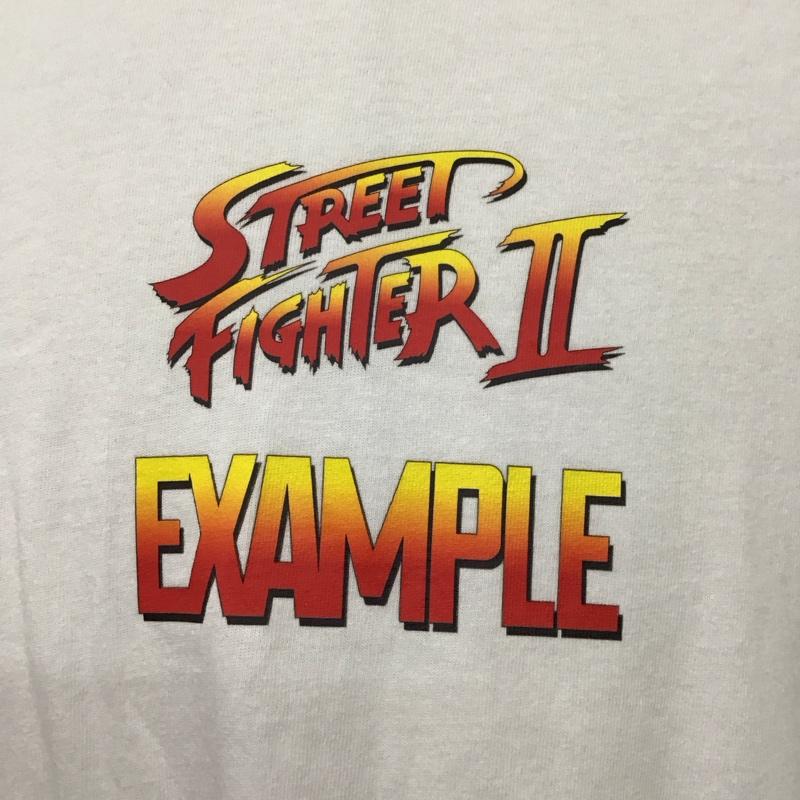 イグザンプル EXAMPLE Tシャツ 半袖 半袖カットソー プリントTシャツ クルーネックカットソー L プリント 白 / ホワイト /  メンズ USED 古着 中古 10117846