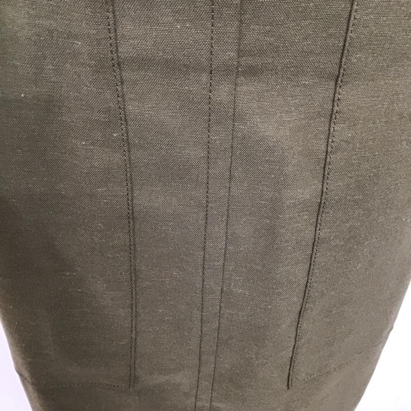 グリーンレーベルリラクシング green label relaxing スカート ロングスカート 3524-199-2343-6730 Iライン バックスリット タグ付き 36 無地 カーキ / カーキ /  レディース USED 古着 中古 10109662