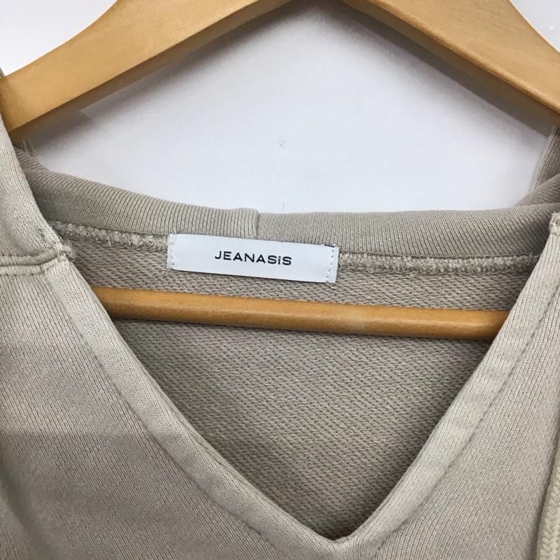 ジーナシス JEANASIS パーカー 長袖 JS063320CF レイヤードBIGフーディー FREE 無地 ベージュ / ベージュ /  レディース USED 古着 中古 10146637