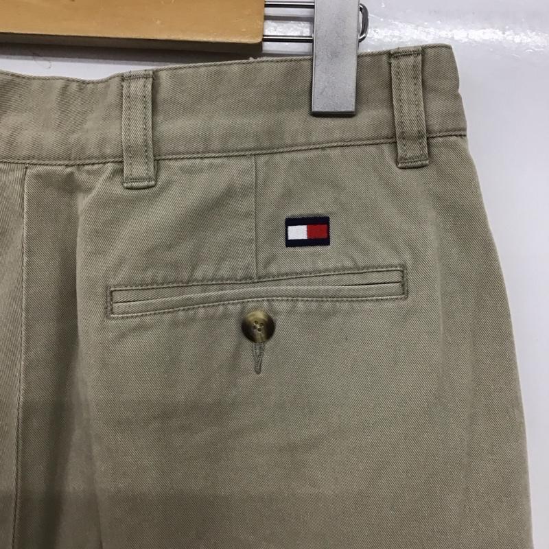 トミーヒルフィガー TOMMY HILFIGER パンツ チノパン チノパン ワイドパンツ カジュアルパンツ 32インチ ロゴ、文字 ベージュ / ベージュ /  メンズ USED 古着 中古 10140976