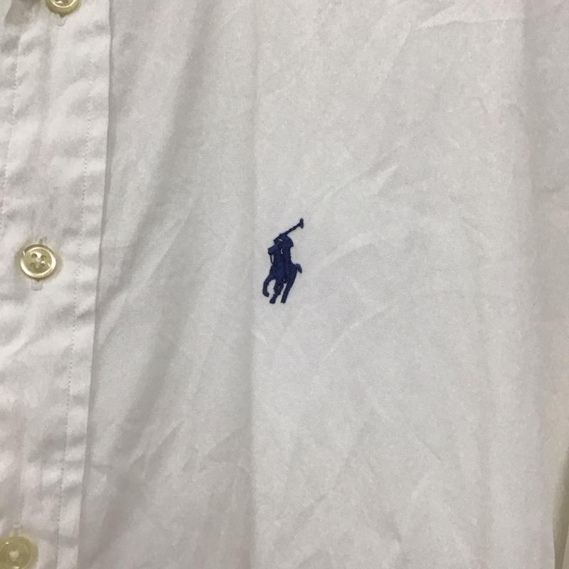 ラルフローレン RALPHLAUREN シャツ、ブラウス 長袖 ボタンダウンシャツ 無地 白 / ホワイト /  メンズ USED 古着 中古 10128584