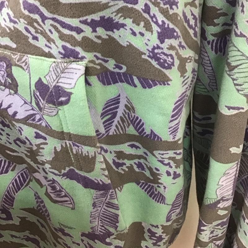 アベイシングエイプ A BATHING APE パーカー 長袖 1910-115-013 リバーシブル フルジップ リーフ XXL 総柄 マルチカラー / マルチカラー /  メンズ USED 古着 中古 10107428