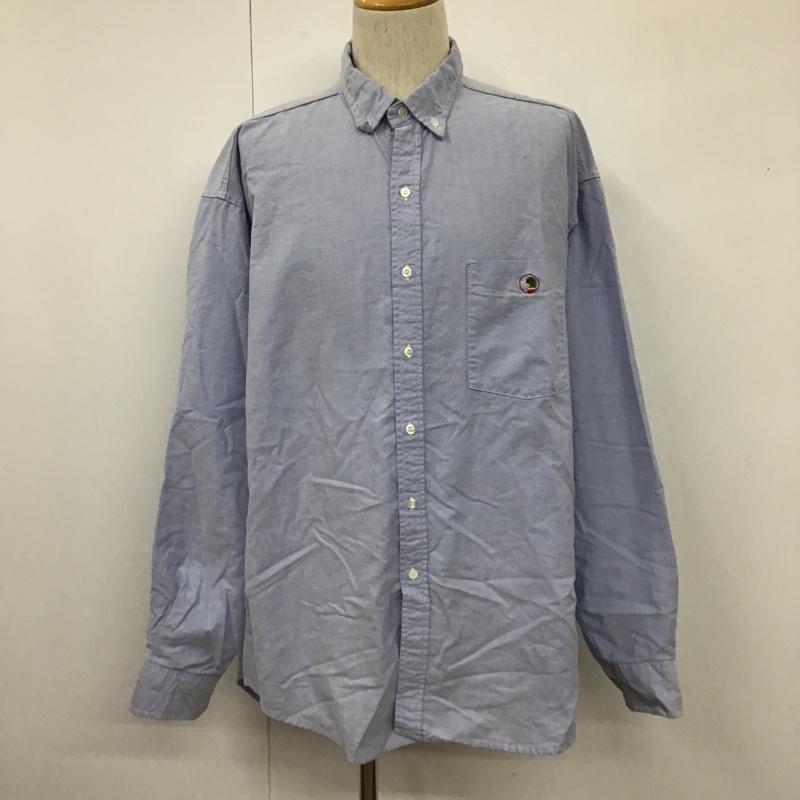 古着 USED シャツ、ブラウス 長袖 長袖シャツ カラーシャツ ダウンシャツ duckhead 90s XL ロゴ、文字 水色 / ライトブルー /  メンズ USED 古着 中古 10105545