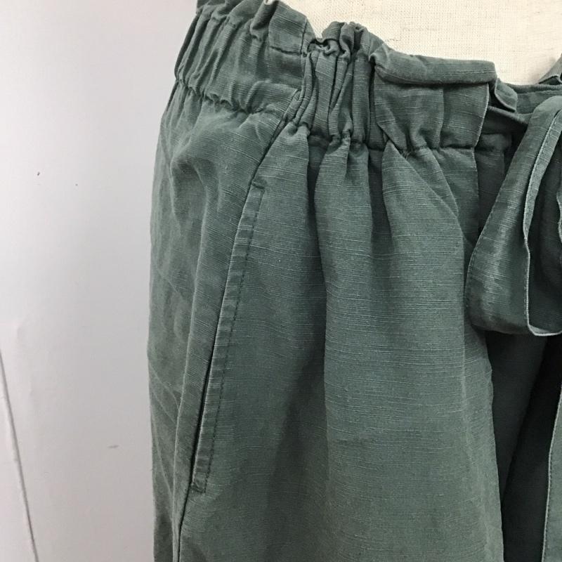 スタディオクリップ studio CLIP ボトムス ボトムス SC184014-1 ワイドパンツ スカーチョ L 無地 緑 / グリーン /  レディース USED 古着 中古 10109067