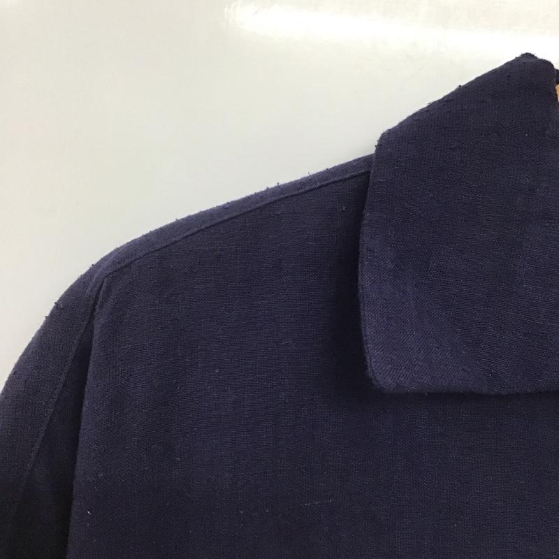 ハバーザック HAVERSACK シャツ、ブラウス 長袖 L 無地 紺 / ネイビー /  レディース USED 古着 中古 10142197