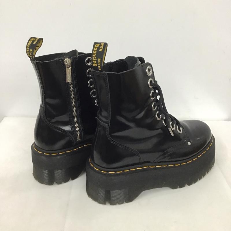 ドクターマーチン Dr.Martens ブーツ 一般 25566001 JADON MAX サイドファスナー 厚底 箱有 UK5 US：7 無地 黒 / ブラック /  レディース USED 古着 中古 10135290