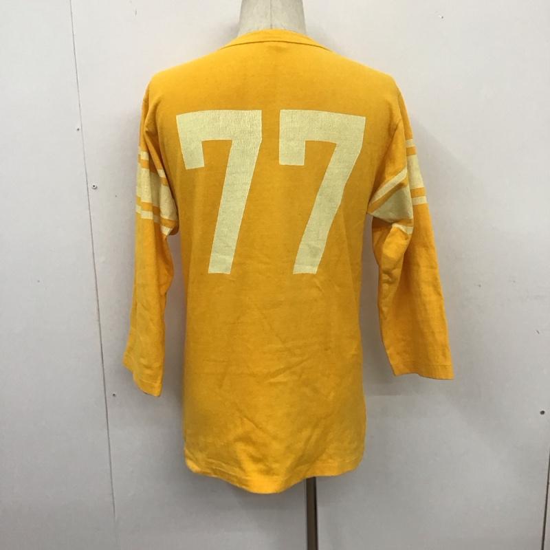 古着 USED カットソー 長袖 長袖カットソー クルーネックカットソー ロングスリーブカットソー プリントTシャツ M プリント 黄 / イエロー /  メンズ USED 古着 中古 10107531