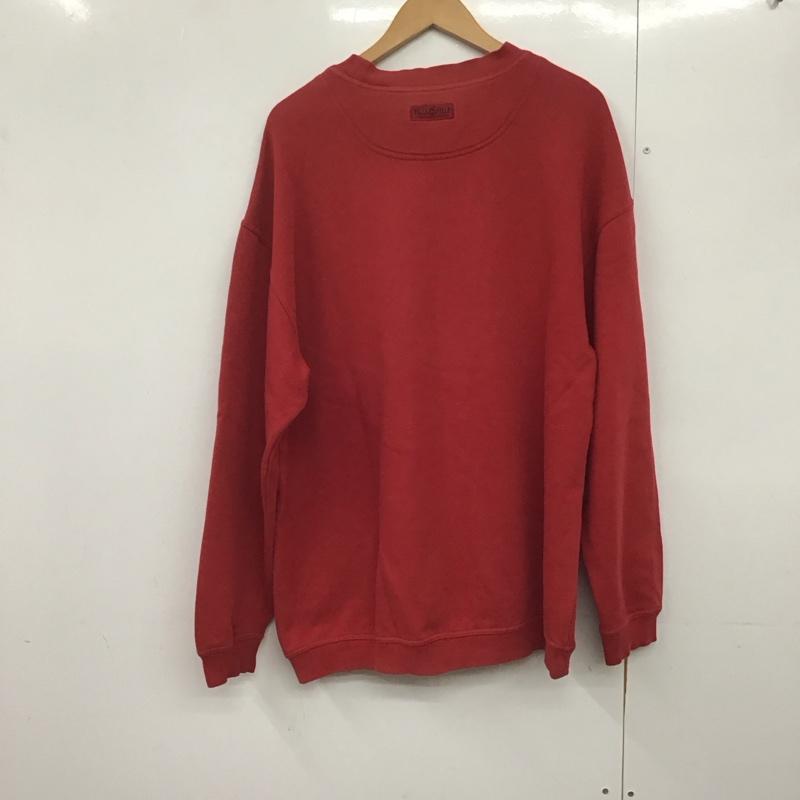 ペレペレ PELLEPELLE トレーナー 長袖 長袖トレーナー スウェット クルーネック プルオーバー XL ロゴ、文字 赤 / レッド /  メンズ USED 古着 中古 10144183