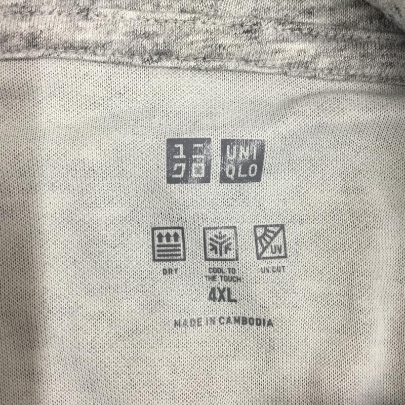 ユニクロ UNIQLO パーカー 長袖 341-414352 エアリズムUVカットフルジップパーカ タグ付き 4XL 無地 灰 / グレー /  メンズ USED 古着 中古 10118978